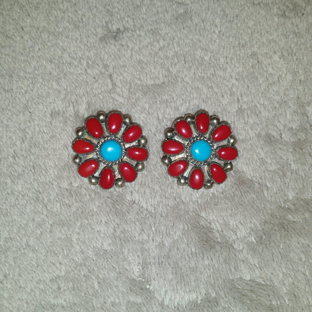 Coral & Turquoise earrings